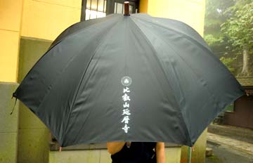 大きな渋い傘です